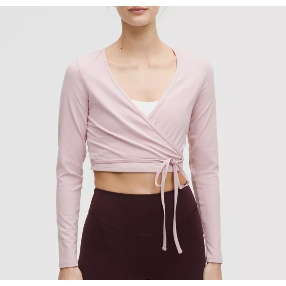 Lululemon Nulu Long-Sleeved Cropped Wrap Top